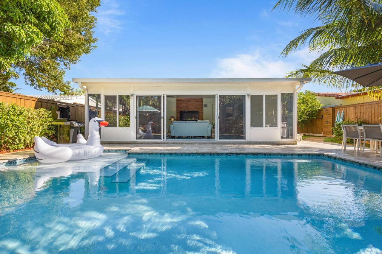 フォート・ローダーデール Casa Limon - Private Heated Pool Prime Location & Parkingヴィラ エクステリア 写真